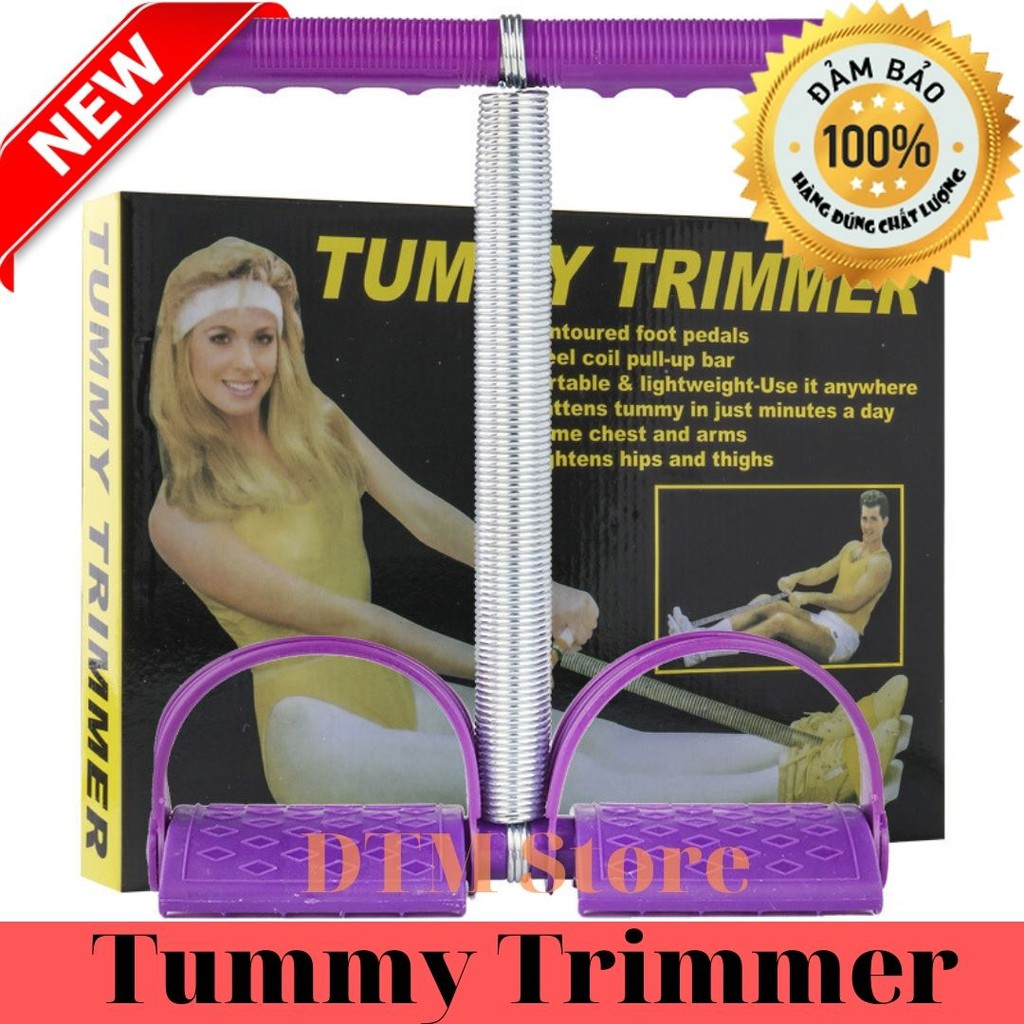 Dây kéo đàn hồi lò xo thép siêu bền Tummy trimmer dụng cụ thể dục tập gym cơ bụng tay eo lưng tại nhà tiện dụng-DTM