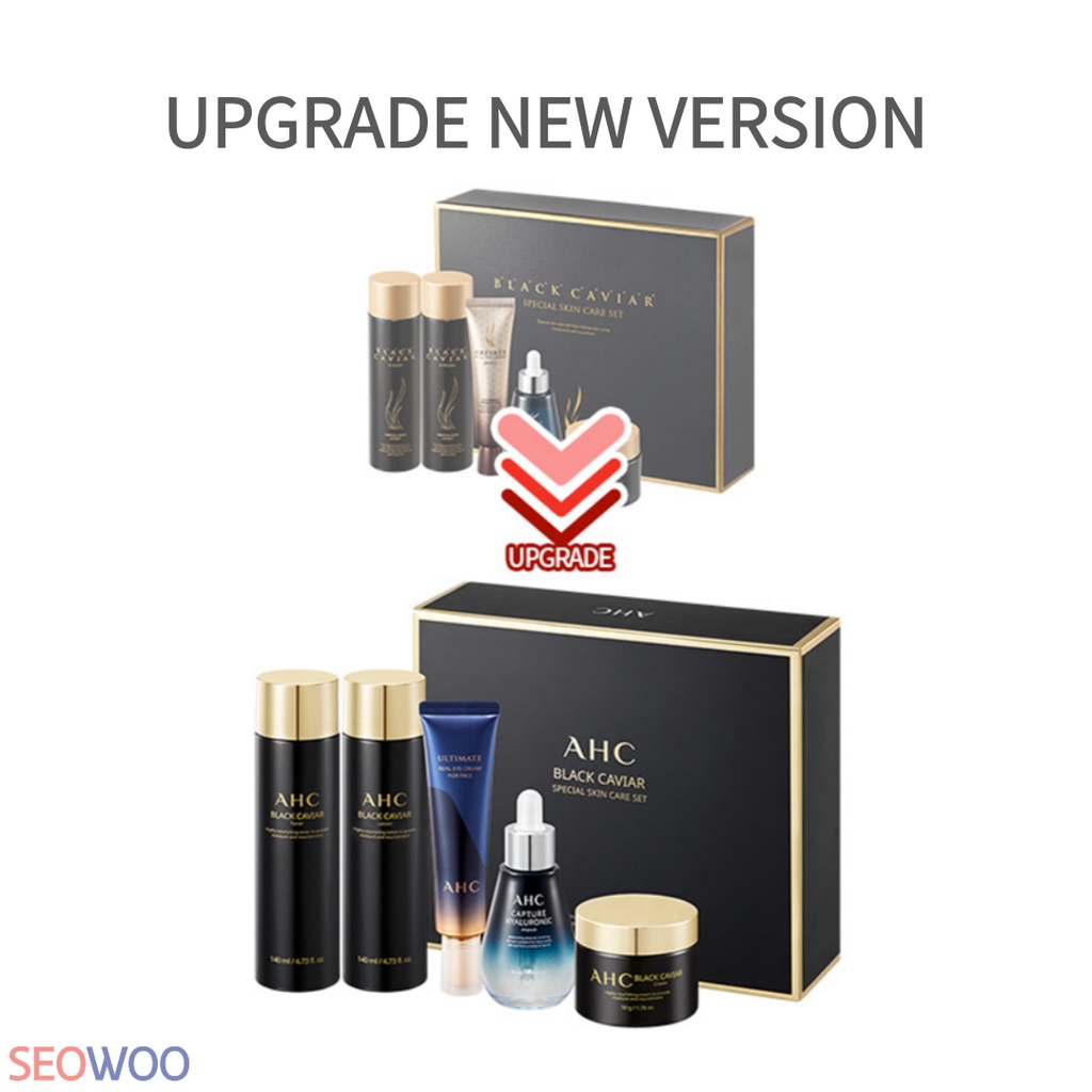 Bộ 5 món mỹ phẩm AHC Black Caviar Essential Special thiết kế sang trọng