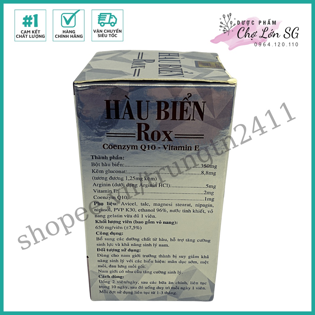 Tinh chất hàu biển HÀU BIỂN ROX hỗ trợ sinh lý nam giới, cải thiện tình trạng xuất tinh sớm