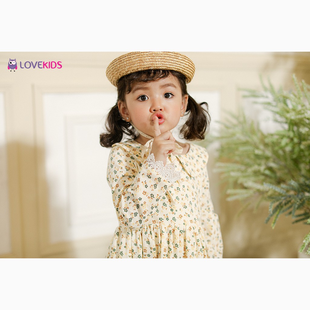 Váy tiểu thư vintage viền ren - Lovekids