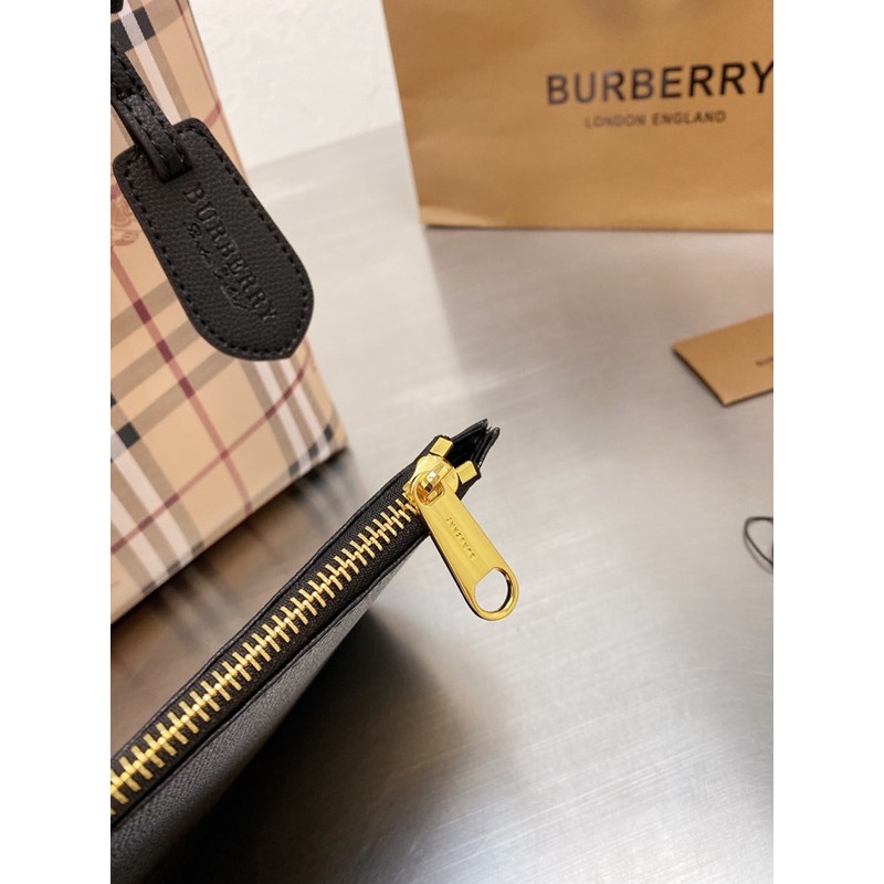 túi xách tay kẻ ca rô nữ dáng to phụ kiện túi nhỏ đi kèm burberry bbr