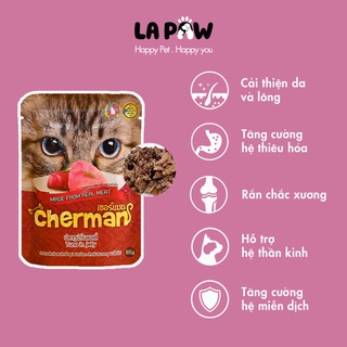 Combo 1 Hộp Hạt Cho Mèo NABIRANG 700g và 5 Gói Pate Cao Cho Mèo CHERMAN