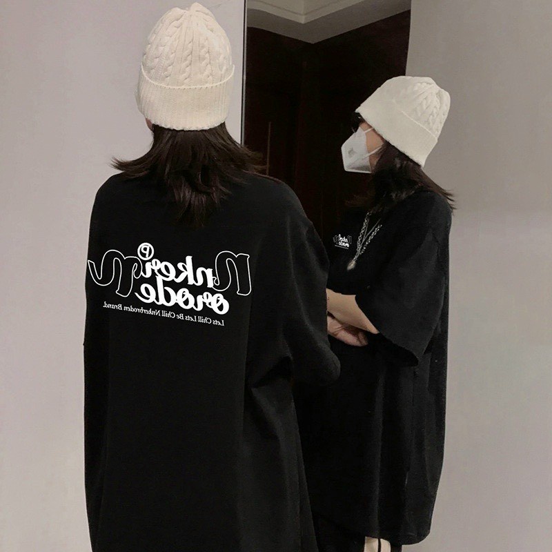 Áo thun tay lỡ form rộng unisex nam nữ,áo cặp in chữ sành điệu,cá tính_Under