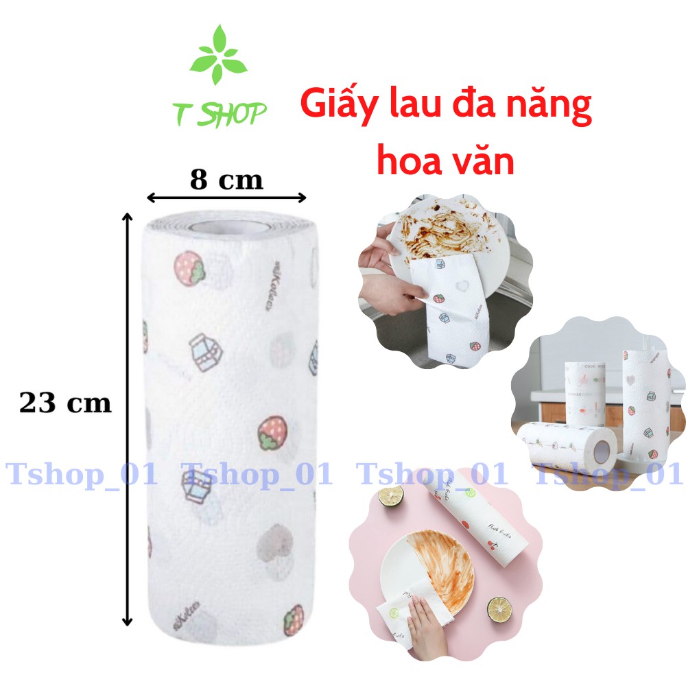 Giấy lau đa năng - giấy lau bếp hoa văn