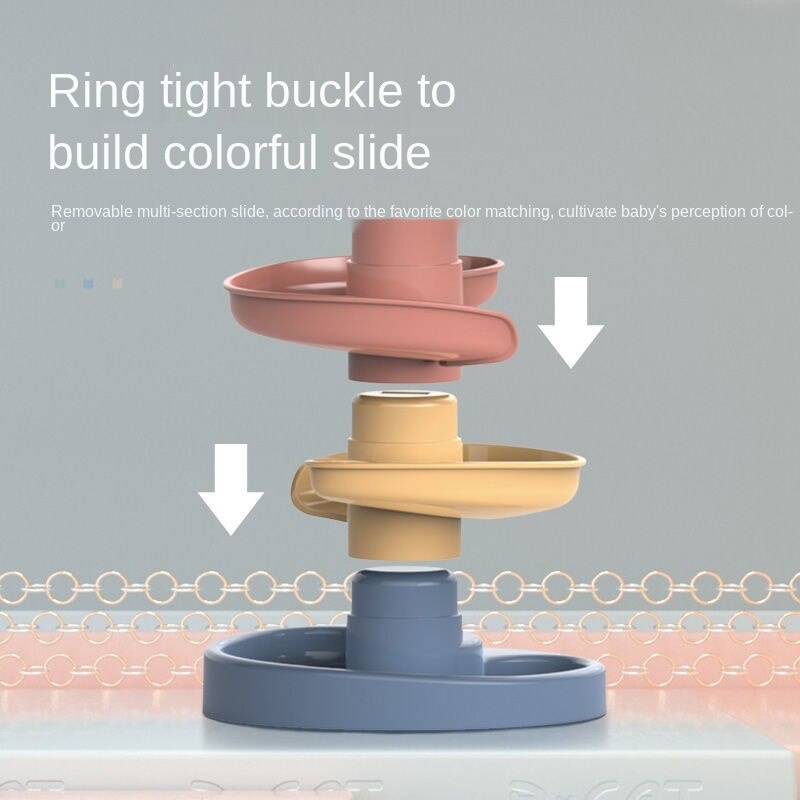 Đồ chơi tháp xoắn ốc nhiều màu sắc vui nhộn cho bé 1 tuổi