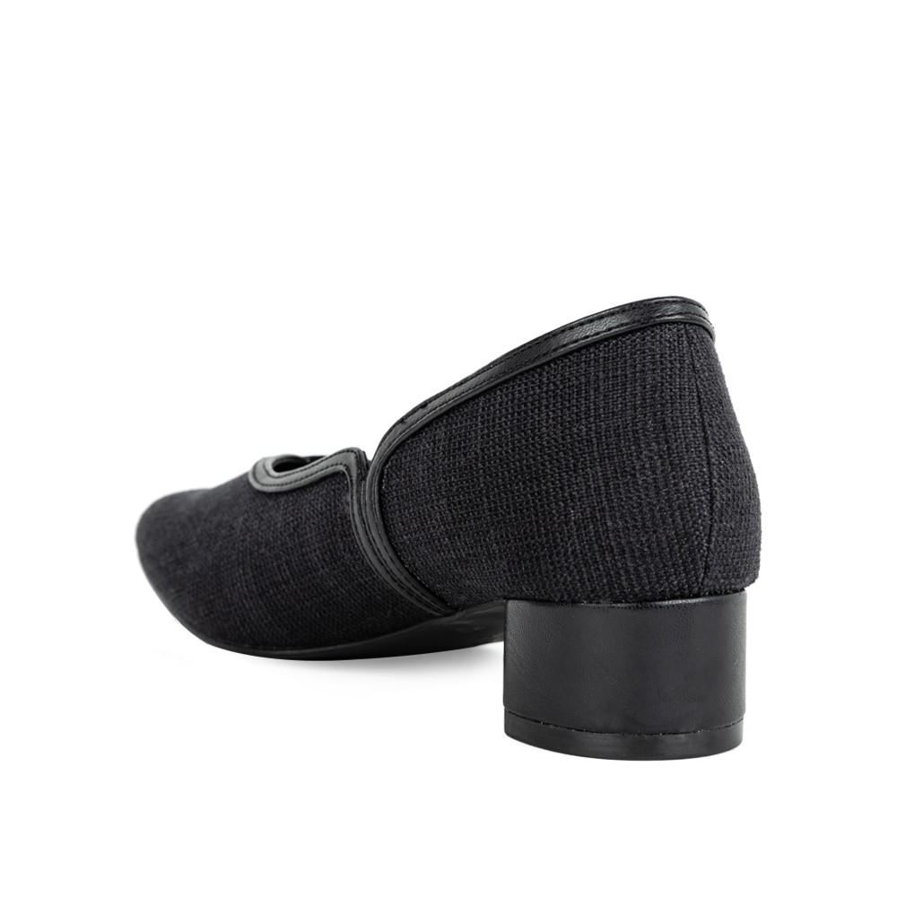 Giày cao gót mũi vuông phối vải tweed - Sablanca 5050BV0012