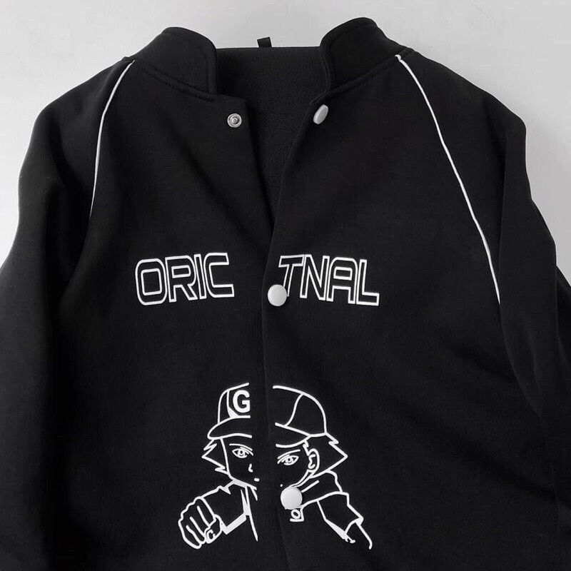 Áo Khoác Nỉ Form Rộng Viền Trắng Cậu Bé Ulzzang Unisex Hot Hit❤️Áo Bomber Nỉ Ngoại Oric Nam Nữ Freesize | BigBuy360 - bigbuy360.vn