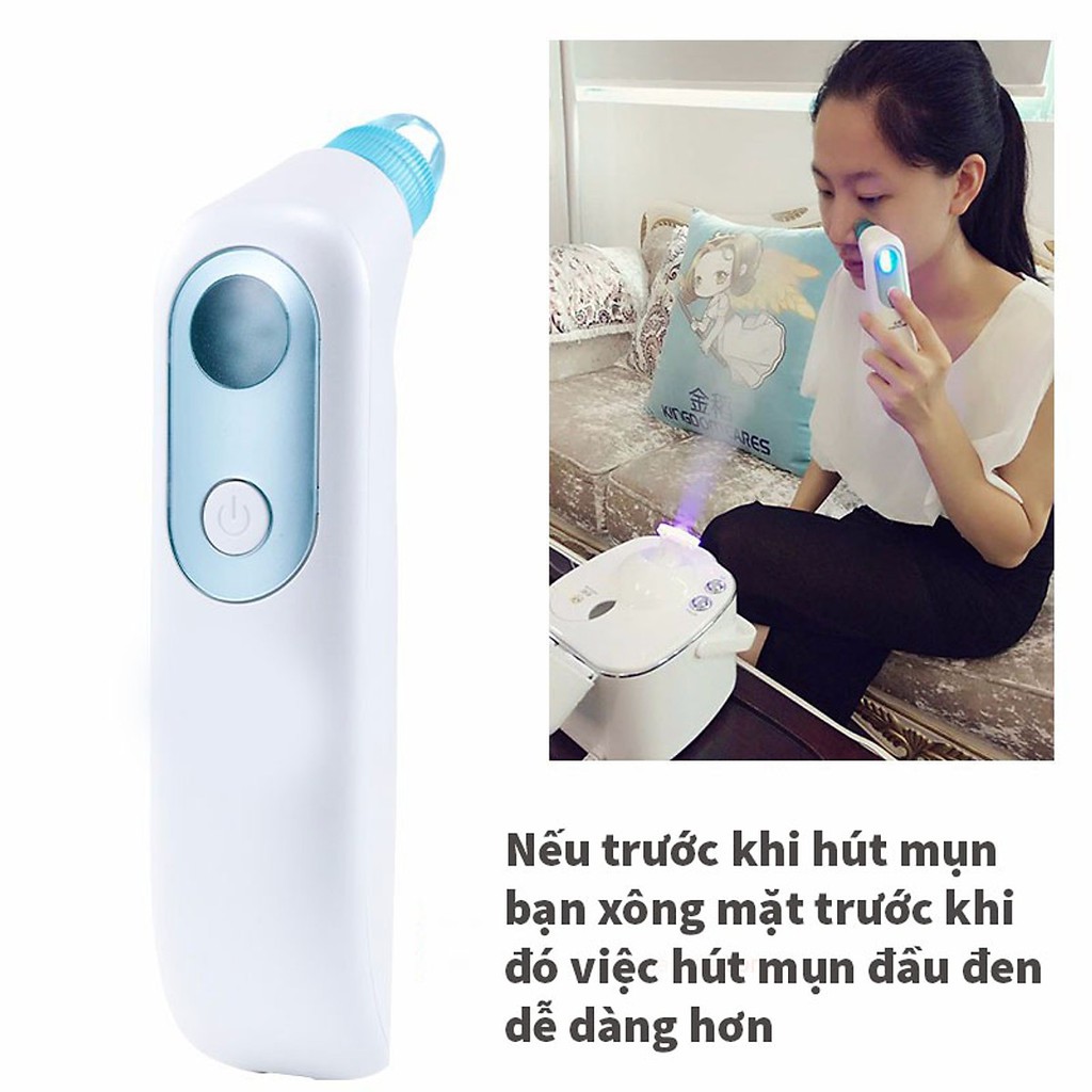 Máy hút mụn trị mụn ánh sáng xanh blue-light KD802