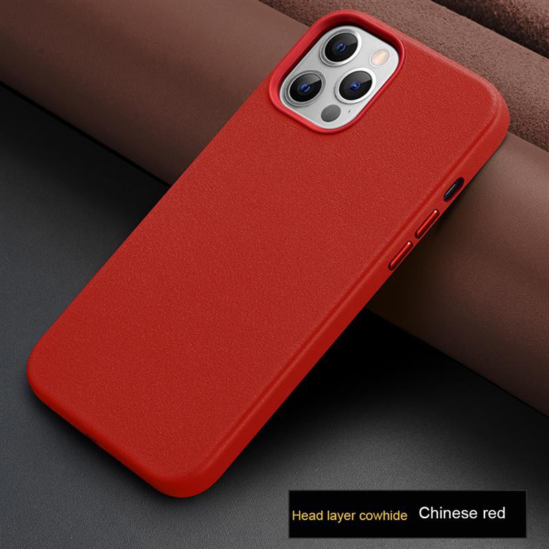 Ốp Điện Thoại Da Từ Tính Kiêm Sạc Không Dây Magsfe Cho iPhone 12 12 Mini 12 Pro Max