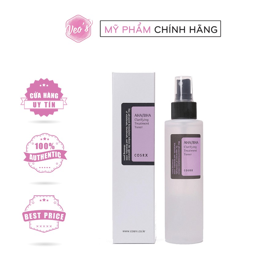 Nước hoa hồng AHA/BHA Claryfying Treatment Toner Cosrx