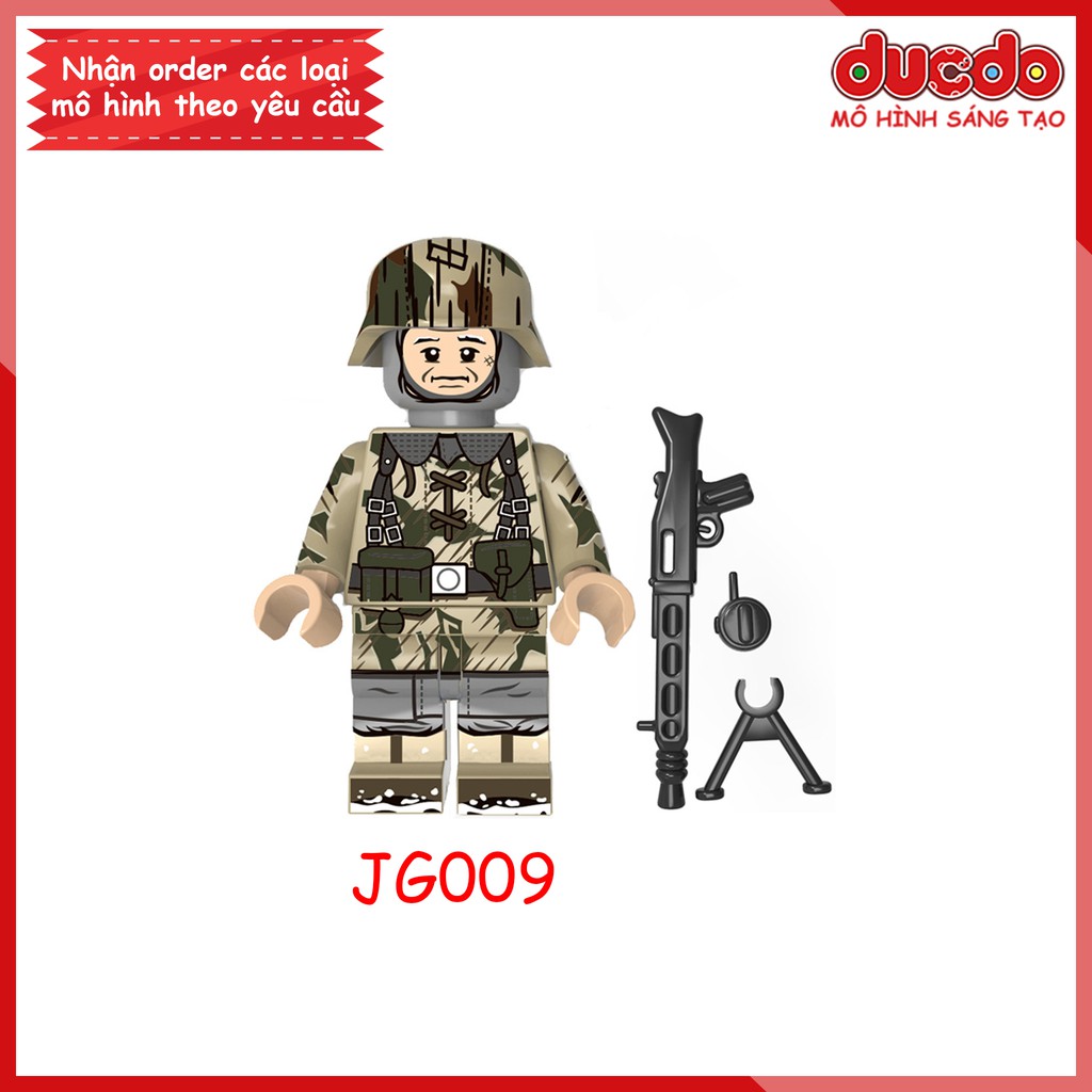 Minifigures chiến binh Army trong chiến tranh thế giới - Đồ chơi Lắp ghép Xếp hình Mô hình Mini WW2 JG 004 - 009