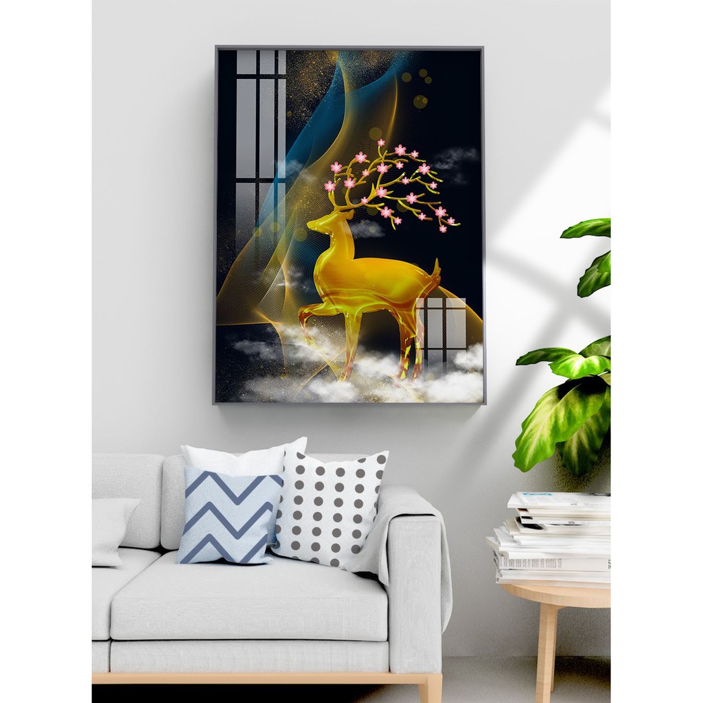 TRANH TREO TƯỜNG  CỠ ĐẠI - GIÁ RẺ KÈM KHUNG -PHONG CÁCH BẮC ÂU TRỪU TƯỢNG- MELYHOME- TB3FGC1