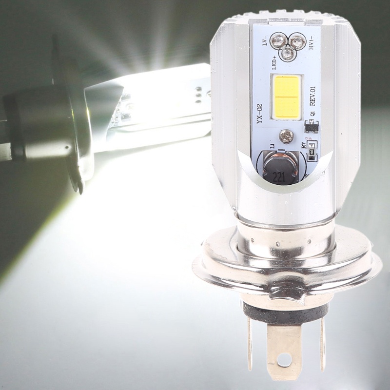 Đèn Pha LED H4 COB 6-80V 12W Phích Cắm Chống Rung Chuyên Dụng Cho Xe Mô Tô