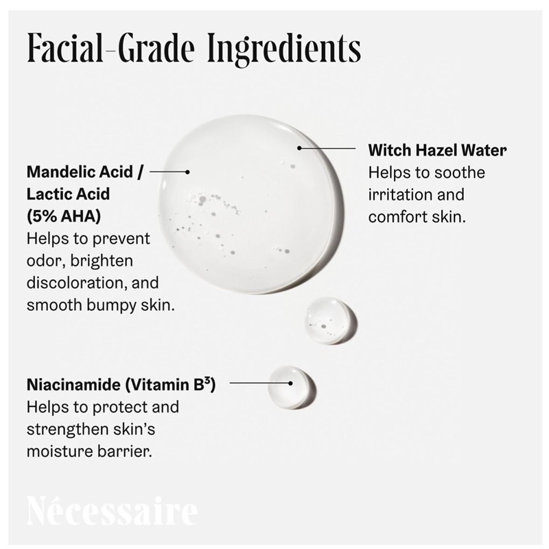 Lăn khử mùi Nécessaire The Deodorant Gel - With 5% Alpha Hydroxy Acid  and Niacinamide