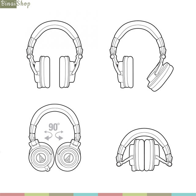 Tai nghe kiểm âm chuyên nghiệp Audio technica ATH-M50X
