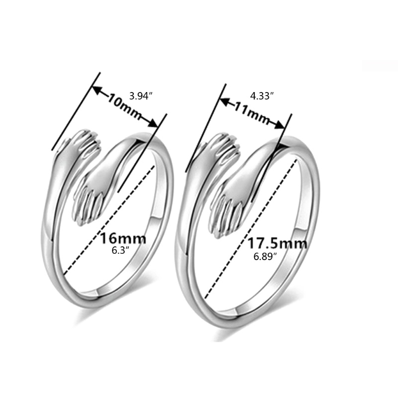 Nhẫn Đeo Tay Hai Lớp Phong Cách Hip Hop Punk Gothic Thời Trang Cho Nữ