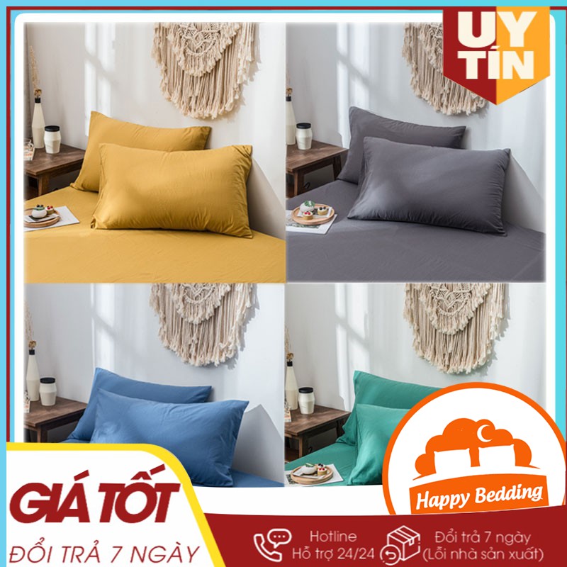 Vỏ Gối Nằm 1 màu Cotton Tici 45x70cm, mềm mịn, phong cách đơn giản