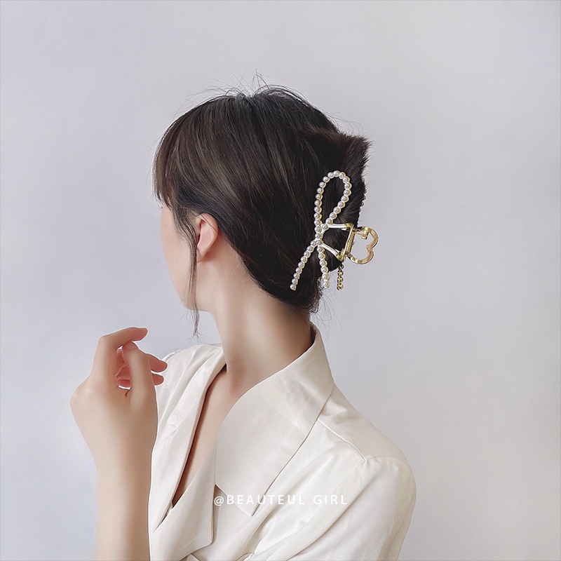 Kẹp Tóc Cá Mập Cỡ Lớn Bằng Kim Loại Thiết Kế Mới Dành Cho Nữ