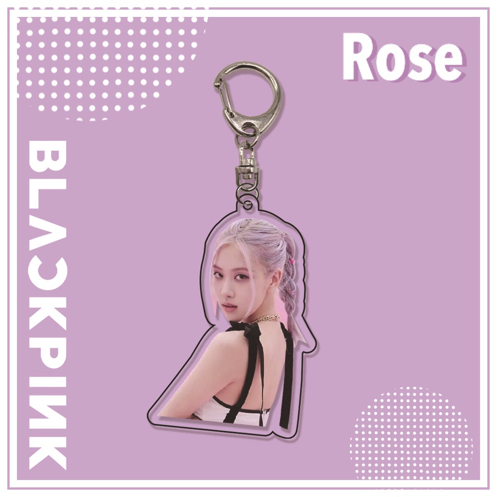 Móc Khóa Hình Hoa Hồng Nhóm Nhạc BLACKPINK