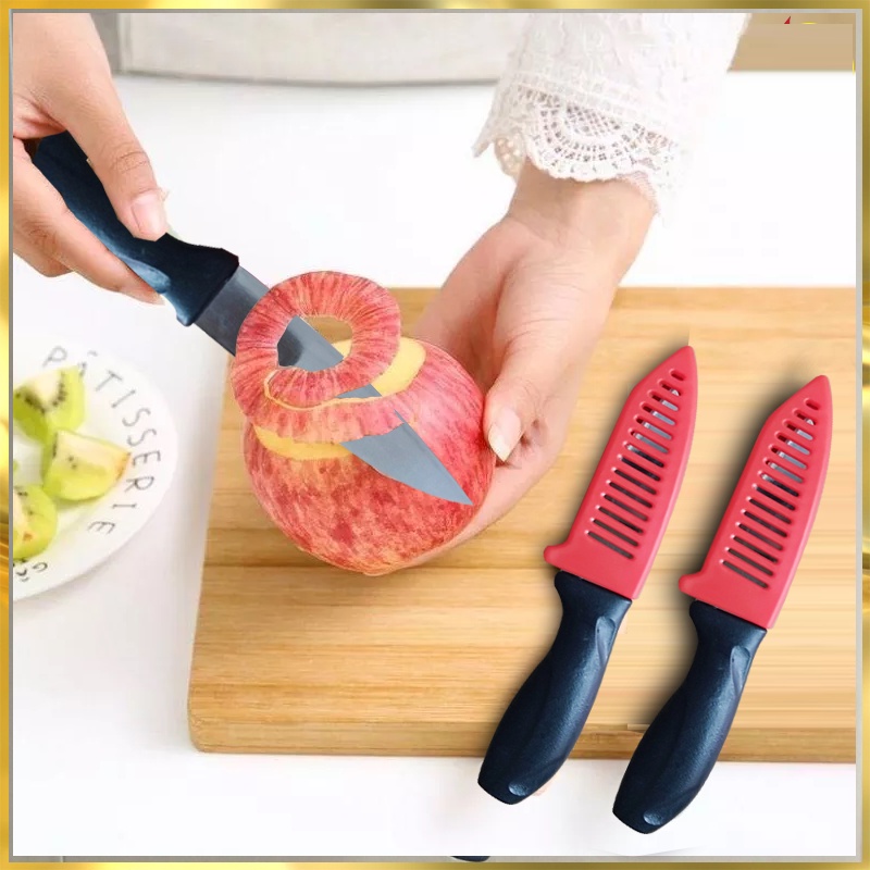 Dao cắt-gọt hoa quả, trái cây, làm bếp đa năng có nắp bao bọc an toàn. Siêu bén - Thuận tiện mang theo đi du lịch