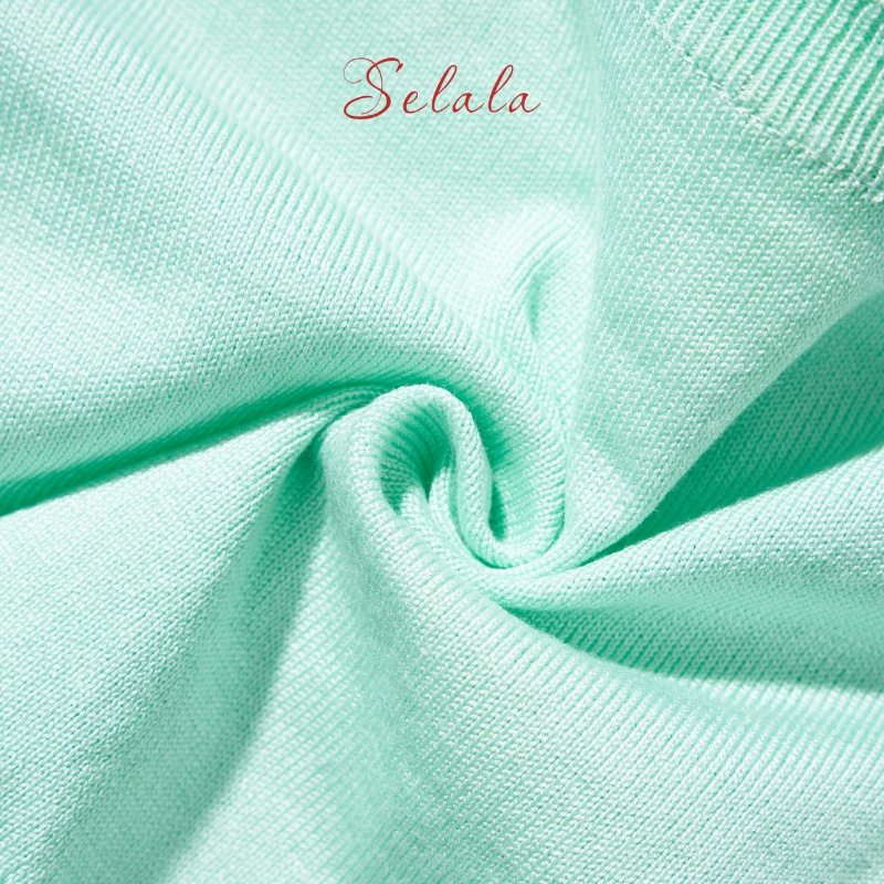 Áo Yếm Khuy Selala Dáng Ôm Cổ Nơ Phối Sexy Siêu Co Giãn Thoải Mái V11