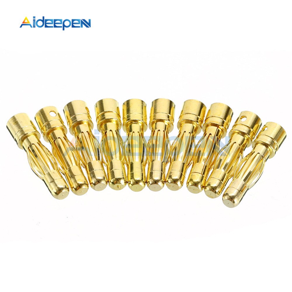 10Set/20pcs 2/3/3.5/4mm Gold-Plated Bullet Banana Plug Male Female Bullet Banana Connector Model Battery Plug for RC Battery Motor | BigBuy360 - bigbuy360.vn