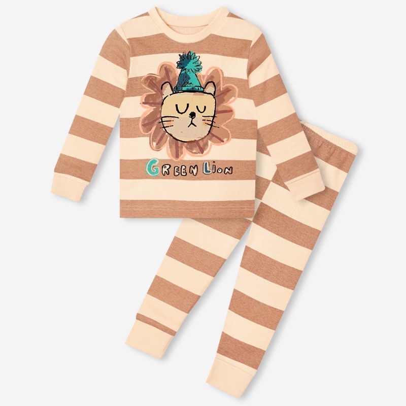 Đồ bộ quần áo dài tay dáng ôm thun cotton mẫu Sư tử năm 2022 rất xinh của hãng Unifriend Hàn Quốc mã UND08