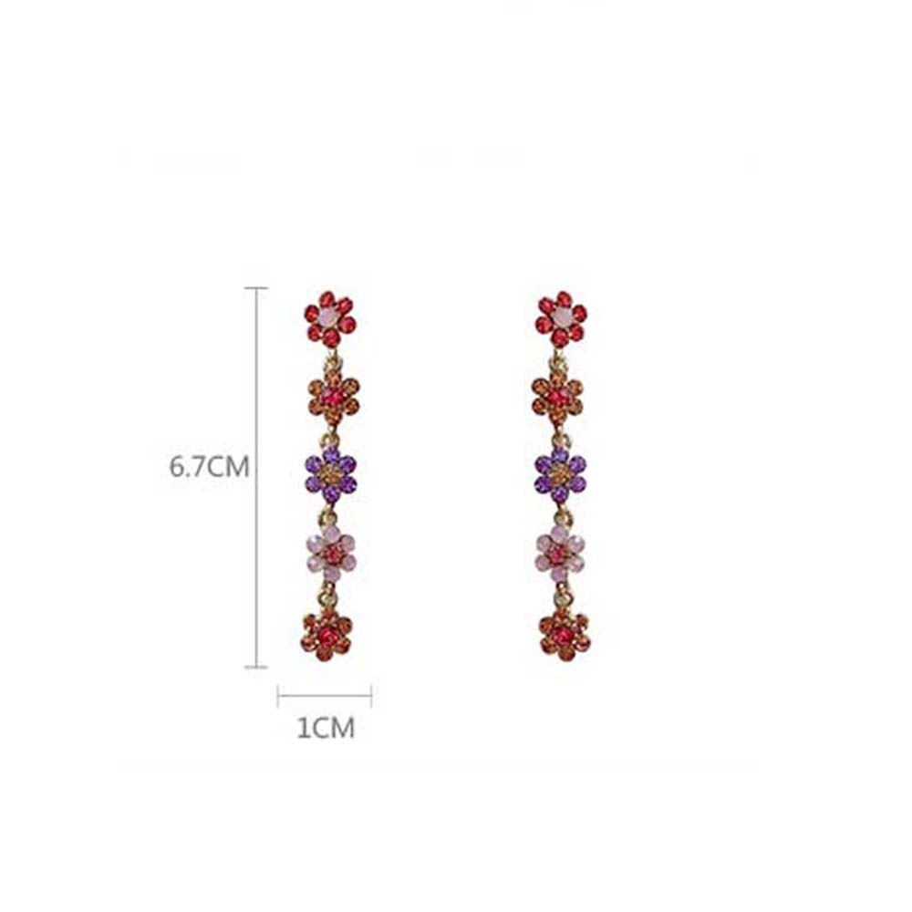 Bông tai hình hoa nhiều màu sắc quà tặng cho nữ
