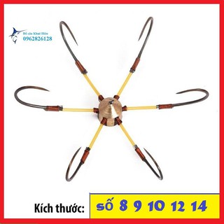 Lưỡi câu lục tỳ chân đồng đúc hàng thửa có bảo hành 3 tháng - đồ câu Khuê Hiên