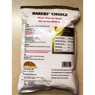 Bột mì Bakers Choice số 13 gói 1kg có hàm lượng protein cao 13% – 14,5% bột mì dai làm bánh mì/ Piza / Bread Flour