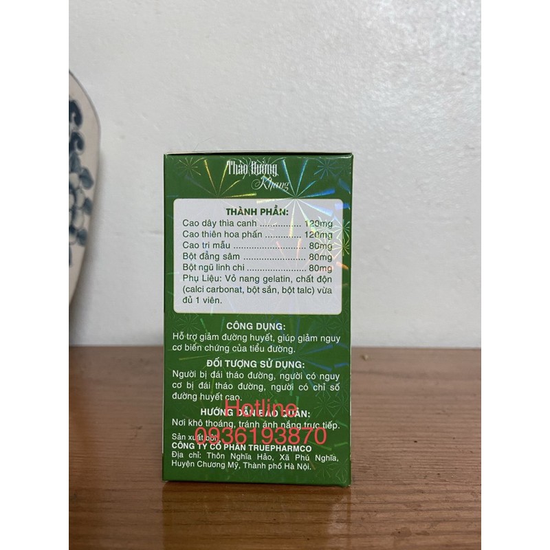 THẢO ĐƯỜNG KHANG - Hộp 60 viên Giúp Ổn định đường huyết