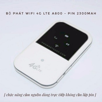 Bộ phát wifi từ sim 3G/4G A800 có có pin sạc 2400mah tốc độ chuẩn LTE 4G