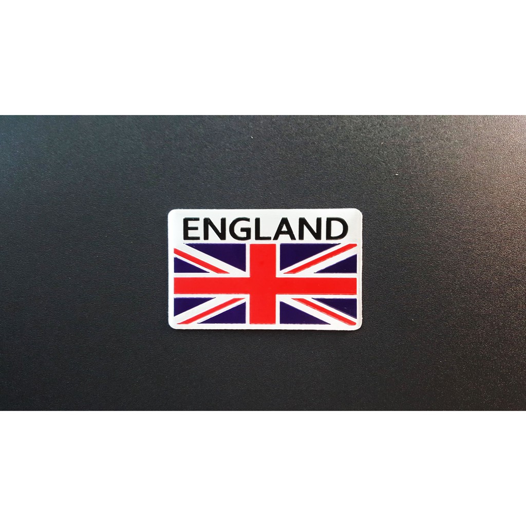 DECAL NHÔM DÁN XE CỜ ANH - 5 x 8 cm