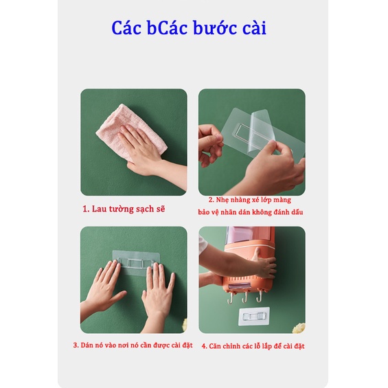 Ống Đũa, Hộp Đựng Đũa Thìa Dán Tường Có Nắp Đậy Chống Côn Trùng, Kiến, gián