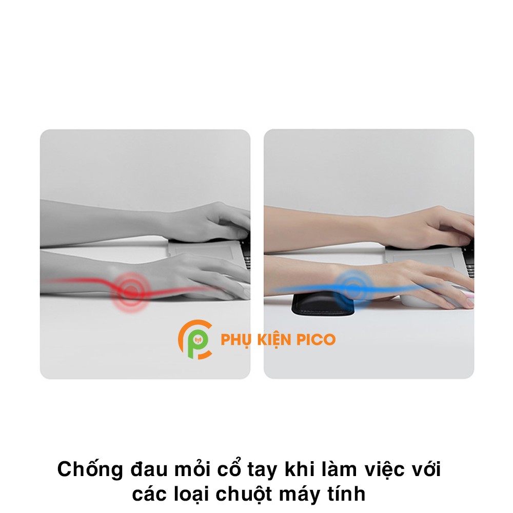 Kê tay chuột bọc da PU cao cấp chống đau mỏi cổ tay - Đệm kê tay bàn phím và kê chuột