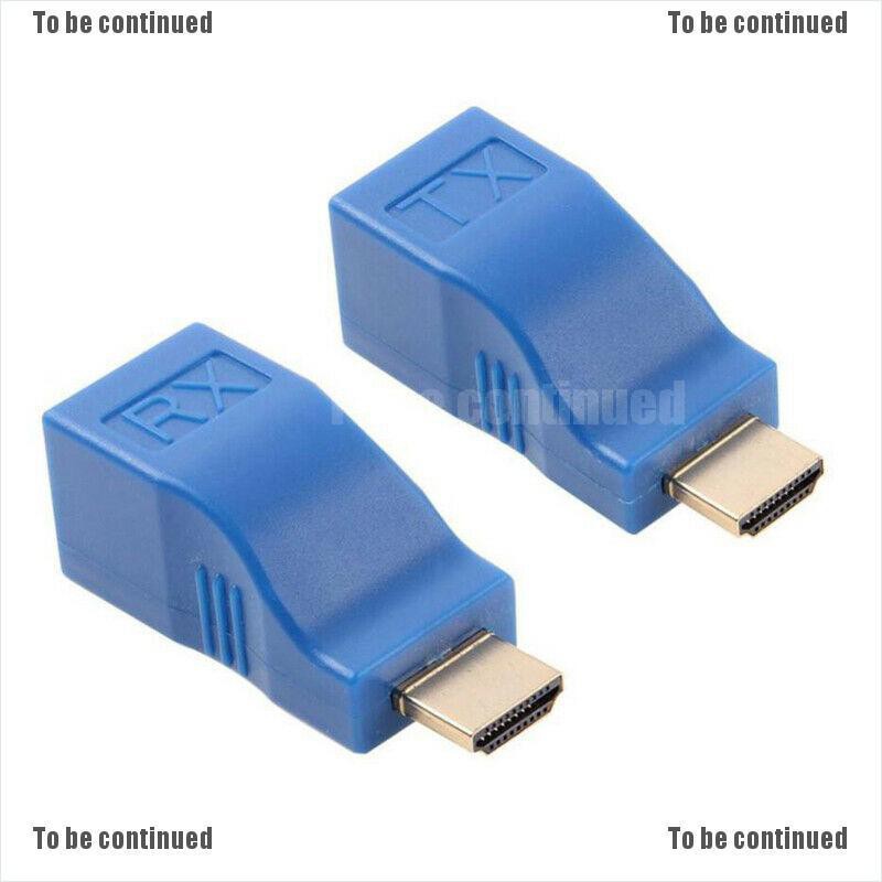 (Hàng Mới) Bộ 2 Đầu Chuyển Đổi Từ 1080p Hdmi Sang Rj45 Cat 5e / 6 Lan Ethernet