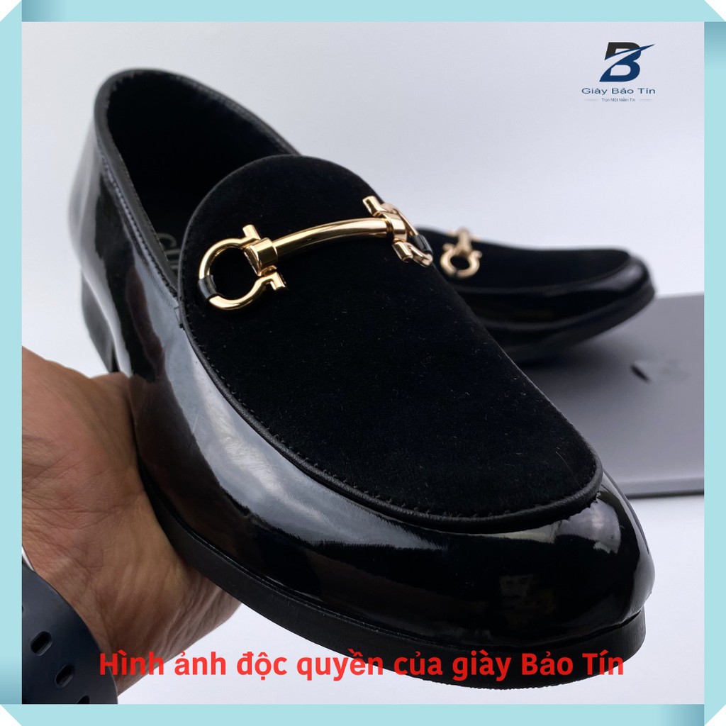 Giày lười nam công sở nam Bảo Tín GCC 1789 mặt nỉ tinh tế, gầm đế máy chắc chắn, da bóng không bám bụi, dễ dàng vệ sinh.