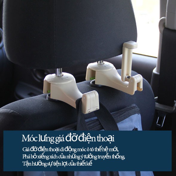 【Car Phone Holder + Hook】Car hidden creative new seat back hook Car multi-function rear car phone bracket hook | BigBuy360 - bigbuy360.vn