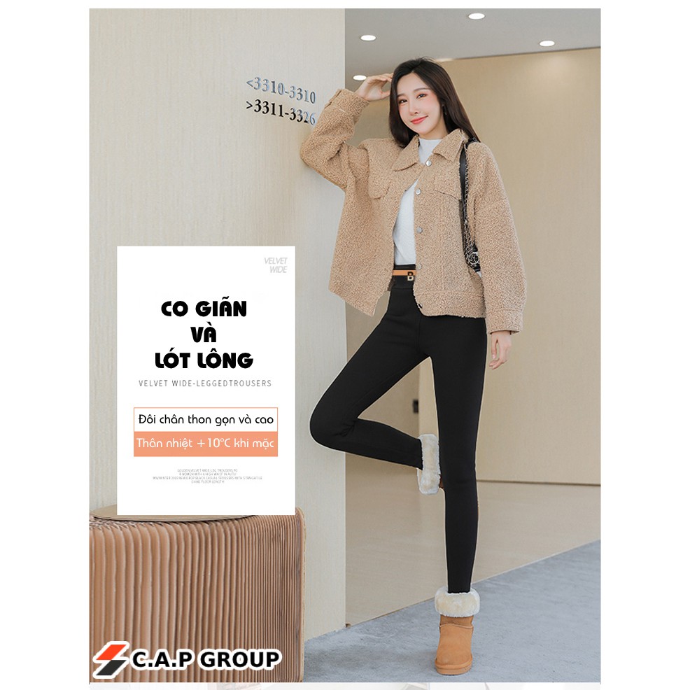 [ CAO CẤP ] Quần Legging nữ cao cấp lót lông nâng mông đùi cạp cao gen nịt bụng tôn dáng cao 4 chiều loại xịn - HOT 2020