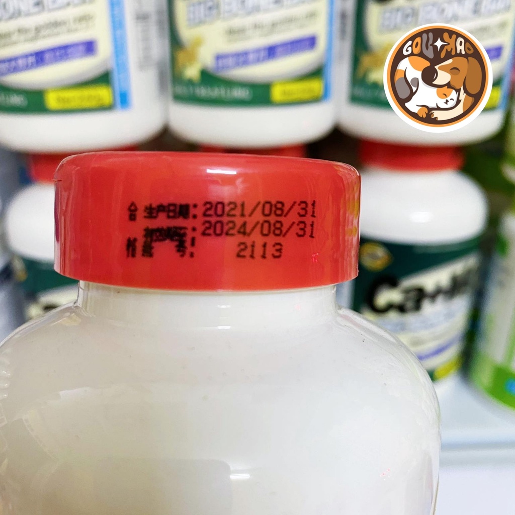 ( BÁN LẺ ) Viên Nhai Giúp Bổ Sung canxi + magie cho chó mèo Ca+Mg Hộp 255 viên - GouMaO