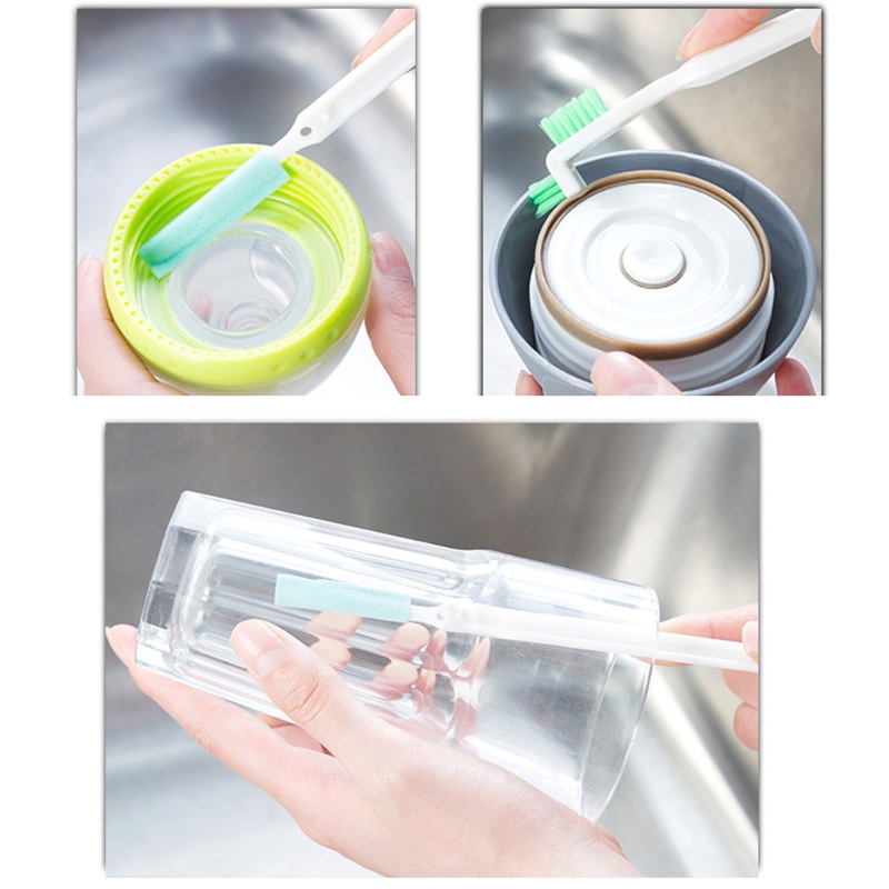 Set 3 Bàn Chải Vệ Sinh Bình Nước Tiện Lợi