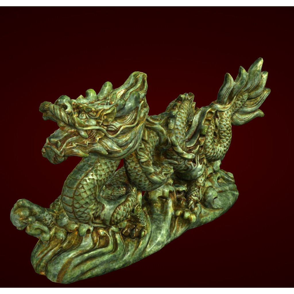 Tượng rồng phong thủy -Xưởng E3D- Trang trí phòng - RONG 022