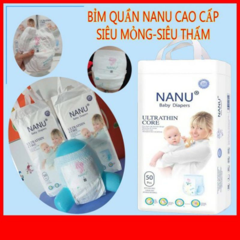 Tã quần NANU Baby Diapers M50/L50/XL50/XXL50