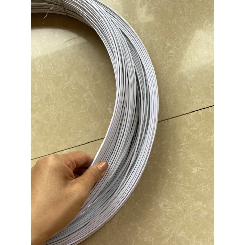 Dây thép bọc nhựa màu trắng không rỉ loại 2,5 li - loại đẹp