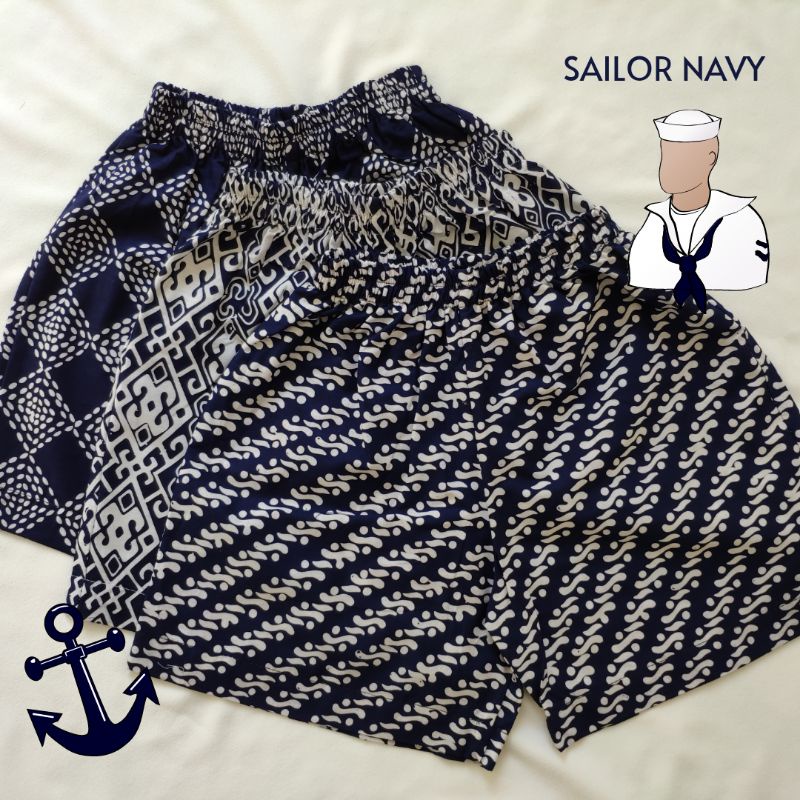 1 Bộ 3 Quần Short Thủy Thủ Vải Cotton Thoáng Mát Đáng Yêu Dành Cho Trẻ