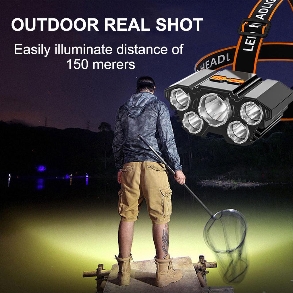 Đèn LED ABS Đeo Đầu Độ Sáng Mạnh Có Thể Điều Chỉnh Và Sạc Lại Dùng Khi Đi Cắm Trại / Leo Núi