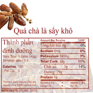 Chà Là Sấy Dẻo Ai Cập Mùa Mới