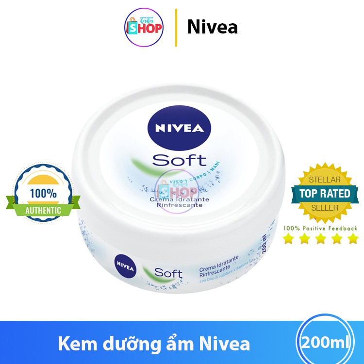 Kem dưỡng ẩm NIVEA SOFT 200ML dưỡng ẩm trắng da nivea ttshop
