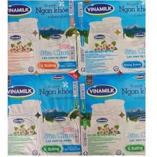 Lốc 4 hộp Sữa chua Vinamilk không đường/ ít đường/ có đường (hộp 100g)