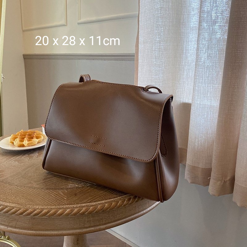 Túi đeo màu tây pha trộn phong cách cổ điển, chất da dày trơn mềm mịn (Ảnh, clip thật)